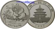 China 5 Yuan Panda Bären, 1/2 oz, Silber -