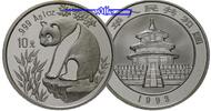 China 10 Yuan Panda Bären, 1 oz, Silber -