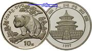 China 10 Yuan Panda Bären, 1 oz, Silber, <b>kleine Jahreszahl</b> -