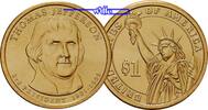 USA 1 $ Thomas Jefferson 2007 Denver / Kupfer-Nickel / Neue Serie -