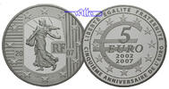 Frankreich 5 Euro 5 Jahre Euro-Die Säerin-La Semeuse, 950 er Silber / 5 oz. -