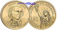 USA 1 $ John Adams 2007 Philadelphia / Kupfer-Nickel / Neue Serie -