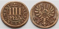 Rietberg, Grafschaft, seit 1764 Fürstentum 4 Pfennig Maximilian Ulrich von Kaunitz 1702 - 1746, Kupfer
