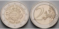 Österreich 2 Euro 10 Jahre Euro Bargeld -