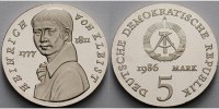 Deutschland, DDR 5 Mark Heinrich von Kleist, Ku.-Ni.,-Archivbild-