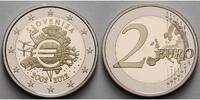 Slowenien 2 Euro 10 Jahre Euro Bargeld in originaler Kapsel -