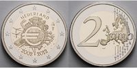 Niederlande 2 Euro 10 J.Euro Bargeld, inkl.Kapsel & Zerti. & Etui & Schuber,<br><b>geringe Auflage -