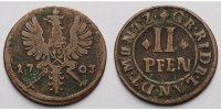Rietberg, Grafschaft, seit 1764 Fürstentum 2 Pfennig Maximilian Ulrich von Kaunitz 1702 - 1746, Kupfer