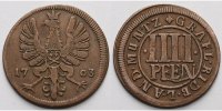 Rietberg, Grafschaft, seit 1764 Fürstentum 4 Pfennig Maximilian Ulrich von Kaunitz 1702 - 1746, Kupfer