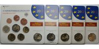 Deutschland 5,88<br> 5x Kursmünzensatz <b>kompl. Satz</b> <br>(5 Prägestätten) -