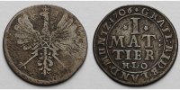 Rietberg, Grafschaft Mattier 1/2 Mariengroschen 1/72 Taler Maximilian Ulrich von Kaunitz, 1702 - 1746