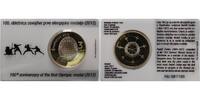 Slowenien 3 Euro 100. Jahrestag der ersten slowenischen Olympia-Medaille in Coincard -
