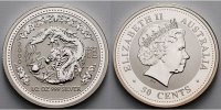 Australien 50 Cents,<br><b>1/2 oz.</b> Jahr des Drachen / Chines.Tierkreiszeichen <b>1/2 oz.</b> Bild