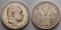 22,23g fein 36mm Ø 1927 Deutschland Medaille / Probe, in Silber Paul von Hindenburg, K. Goetz - Medaille 1847-1927 vorzüglich - stempelglanz