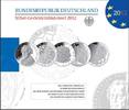 Deutschland 10 Euro<br> x5 Silbergedenkmünzenset kompl.Satz 2012 - <b>schon selten, ausverkauft</b> -