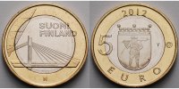 Finnland 5 Euro Kerzenbrücke in Rovaniemi-Lappland, Nr. 1/9 Gebäude der Provinzen,