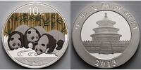 China 10 Yuan China Panda, <b>farbig</b> -- <b>30-jähriges Jubiläum</b> -