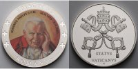 Deutschland Medaille Papst Benedikt XVI.<i>EPISCOPUS ROMANUS </i>m.Farbaufkleber& Zertifikat -
