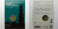 Portugal 2 Euro 250 J. Turm von Porto - Torre dos Clérigos (Glockenturm) <br><b>geringe Auflage -