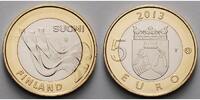 Finnland 5 Euro Karelia - Kraftwerk, Nr. 7/9 Gebäude der Provinzen, (Provinzdenkmäler)