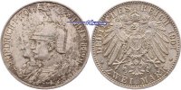 2 Mark 1901 A Preussen, Wilhelm II  1888-1918, zum 200jährigem Bestehen des Königreiches, J.105 Patina, vz