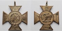 Lippstadt 9,98g,<br> 41 x 34 mm versilbertes Ehrenkreuz 1950, Schützenmedaille, mit Originalöse -