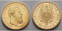 Preussen 20 Mark,<br> 7,16g <br>fein <br>22,5 mm Ø Friedrich III. <b> Jahrgang 1888 A </b> -Archivbild- -