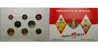 Monaco 3,88 € Kursmünzen,Satz 2014 *-offizieller<b> Monakosatz</b> -