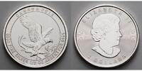 Kanada 2 $ Greifvögel - Weißkopfseeadler, auf einem Zweig, <b> 1/2 oz.</b>, -