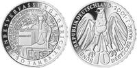 Deutschland, Bundesrepublik 10 DM 50 Jahre Bundesverfassung, in der originalen Noppenfolie unbeschnitten, -