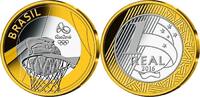Rio 1 Reais Oly. Sommer Rio 2016 - Basketball <b>05 / 16</b>, in einer Münztasche -