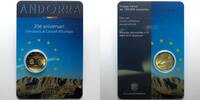 Andorra 2 Euro 20 J. Mitgliedschaft von Andorra im Europarat, Sommerangebot !!!