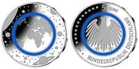 Deutschland 5 Euro blauer Planet Erde, Prägestätte A, sofort lieferbar !!!