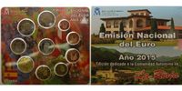 Spanien 5,88 Kursmünzens. + 2 Euro Gedenkmünze Höhlenmalerei von Altamira & Medaille La Rioja -