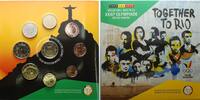 Belgien 5,88 € Olympiade Rio 2016, 9 Mz.m. 2 Euro Sondermünze Oly.-Rio, Neues Portrait