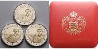 Monaco <b> 3</b> x 2 Euro x 3 Etuis 150 J.Gründung Monte Carlo durch Charles III. <b> inkl. Etui&Zerti.&Schuber </b> Foto