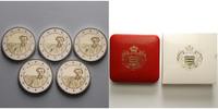 Monaco <b>5 </b> x 2 Euro x 5 Etuis 150 J.Gründung Monte Carlo durch Charles III. <b> inkl. Etui&Zerti.&Schuber </b> Foto