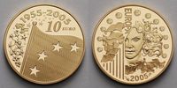 Frankreich 10 Euro, 7,78g fein 22 mm Ø 50 Jahre Europaflagge - Europaprogramm - inkl. Etui & Zertifikat & Schuber