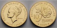 Monako 10 Francs, <br>19,45g<br> fein<br> 26,00 mm Ø Monaco -Grace Kelly-Essais-<b> SELTEN-RAR mit Kapsel & orig.Etui & Zertifikat Foto