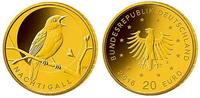 Deutschland 20 Euro 3,89g fein 17,5 mm Ø Heimische Vögel, Nachtigall, Prägestätte nach unserer Wahl/lieferbar