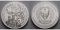 Ruanda 50 Amafaranga<br>1 oz<br>Ø 40 mm Afrikanische Unze, 9.Ausgabe Erdmännchen -<b>originale Folie</b> Foto