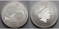 Niue 2 $ <br><b>1 oz.</b> Jahr des Affen / Chines.Tierkreiszeichen 2016 <b>-NEUE SERIE - 1. Ausgabe</b> Foto