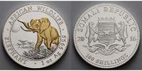 Somalia 100 Shillings<br>1 oz.<br>Ø 39 mm Elefant 13. Ausgabe, 999er Silber, <b>vergoldet</b> Foto