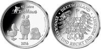 Deutschland Medaille<br> 2,43g<br> fein<br> 30,00 mm Ø Hier kommt die Maus – als erste deutsche Silberausgabe! mit Zertifikat u.Kapsel! -