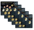 Deutschland 5,88 €<br> 5x Kursmünzensatz,<br> <b>kompl. Satz</b> <br>(5 Prägestätten) -