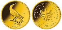 Deutschland 20 Euro<br> 3,89g<br> fein<br> 17,5 mm Ø Heimische Vögel, Pirol<br> <b> Prägestätte F</b> / <b>sofort lieferbar !!!</b> -