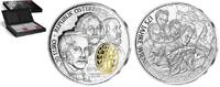 Österreich 21,5 Euro Ein Duett in Silber - 175 Jahre Philharmoniker, in Kapsel & Zertifikat & Etui -