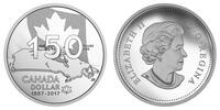Kanada 1 $ 150 Jahre Kanada-Heimat & Vaterland, inkl. Etui & Zertifikat & Schuber -
