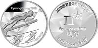 Südkorea 5000 Won OlympiadePyeongChang18 Nordische Kombination,<b>15/16</b> Kapsel&Zertifikat&Etui -