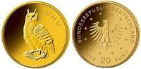 Deutschland 20 Euro<br> 3,89g<br> fein<br> 17,5 mm Ø Heimische Vögel, Uhu <br><b>Prägestätte G</b> / <b>sofort lieferbar !!! </b> -